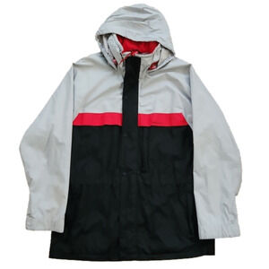 HELLY Hanson Black Silver & Red Winter Coat